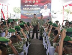 Wapang TNI Dampingi Menhan RI Tinjau Yonif TP 888, Perkuat Pertahanan Negara dari Satuan Terdepan