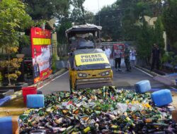 Jaga Kondusivitas Ramadan, Polres Subang Hancurkan Ribuan Miras dan Petasan