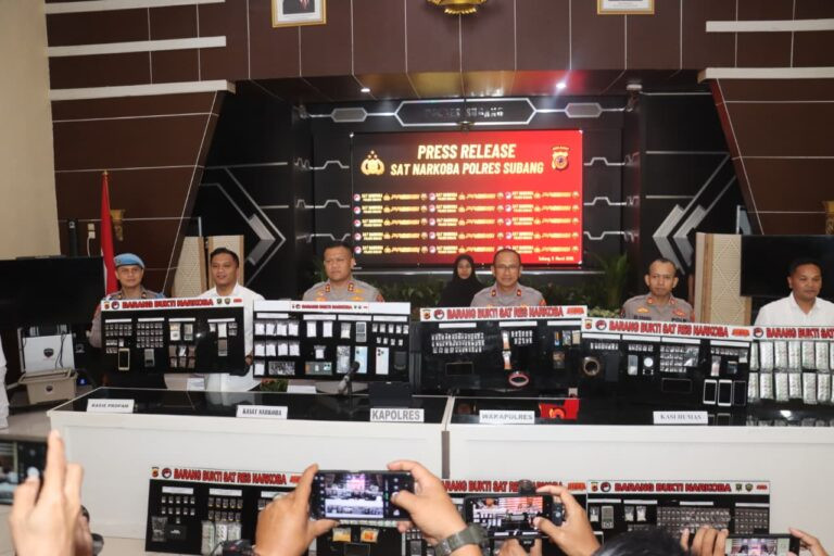 Polres Subang Ungkap 26 Kasus Narkoba, 31 Tersangka Diamankan