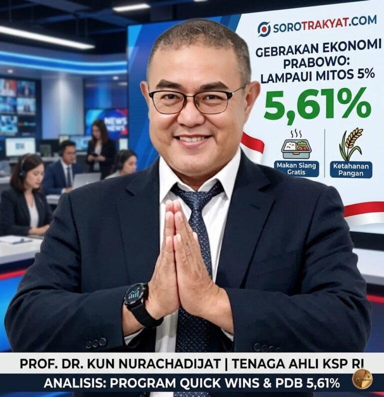 Gebrakan Ekonomi Prabowo: Lampaui Mitos 5%, Pertumbuhan 5,61% Jadi Bukti Nyata Program ‘Quick Wins’