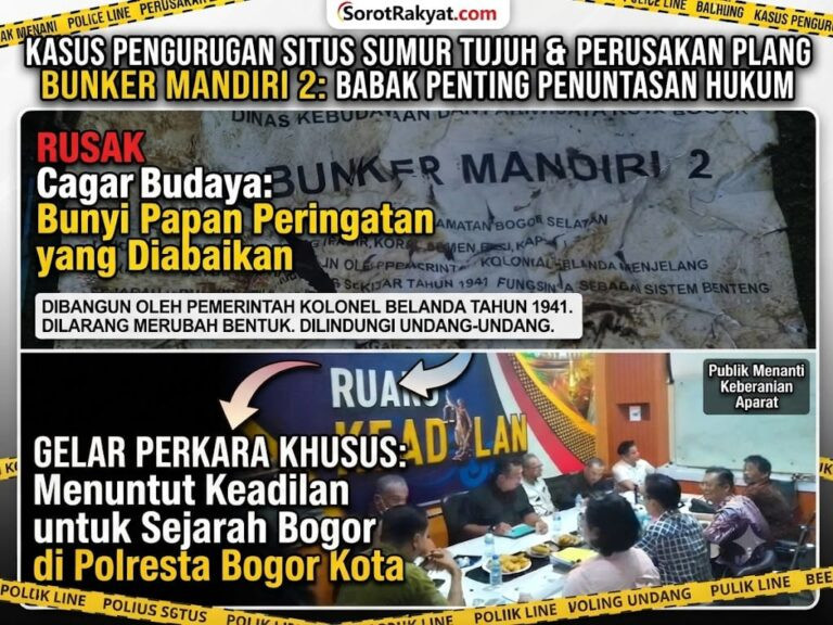 Negara Tidak Boleh Kalah: Gelar Perkara Khusus Situs Sumur Tujuh & Bunker Mandiri 2 Jadi Taruhan Integritas Polri