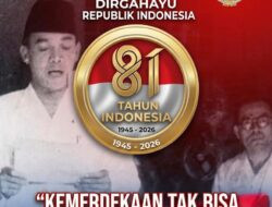 Dirgahayu HUT ke-81 Republik Indonesia 2026 Sorotrakyat.com dengan kutipan Kemerdekaan Tak Bisa Hanya Seremonial