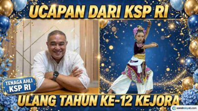 ucapan spesial ulang tahun ke-12 penari Jaipong cilik Annisa Kejora Firmania dari Tenaga Ahli KSP RI, Prof. (Hc.) Dr. Kun Nurachadijat, S.E., M.B.A.. (Foto: Istimewa/Dok. Sorot Rakyat)