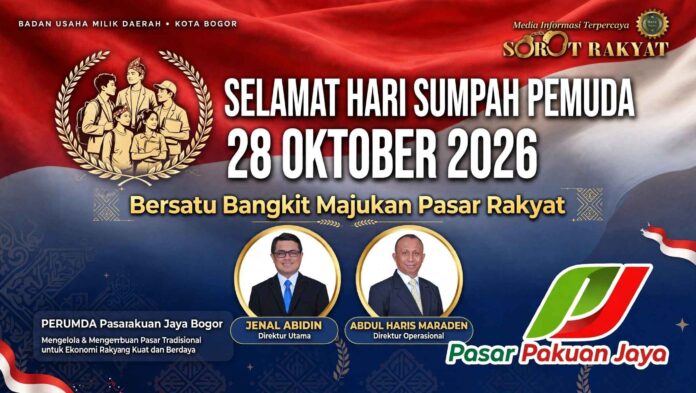 Ucapan Hari Sumpah Pemuda 28 Oktober 2026 PERUMDA Pasar Pakuan Jaya Kota Bogor